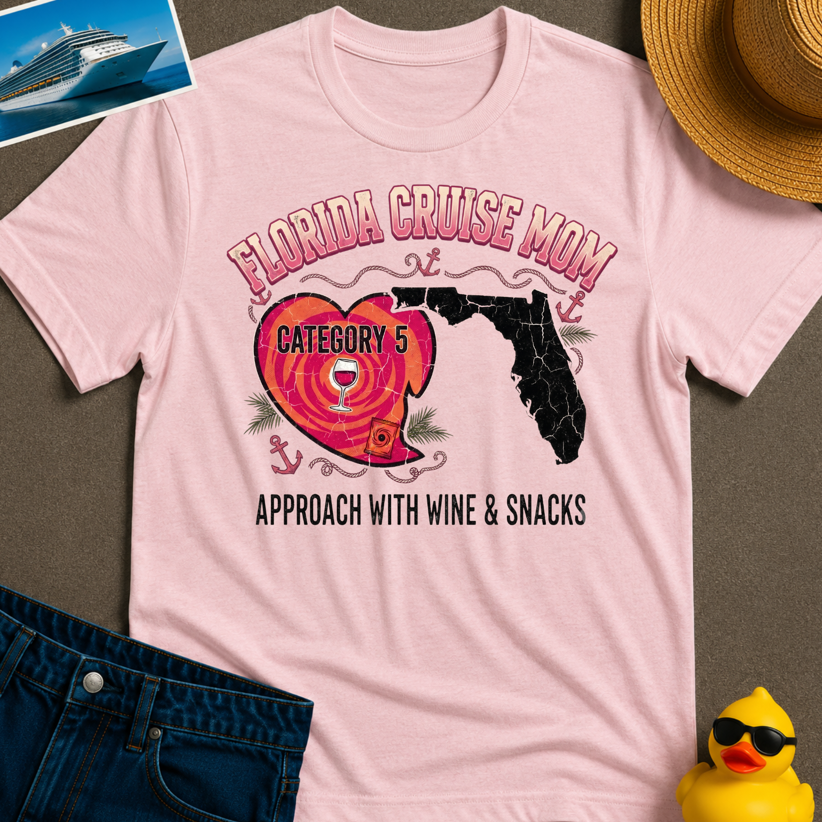 Florida Mom Approach with Wine Tee