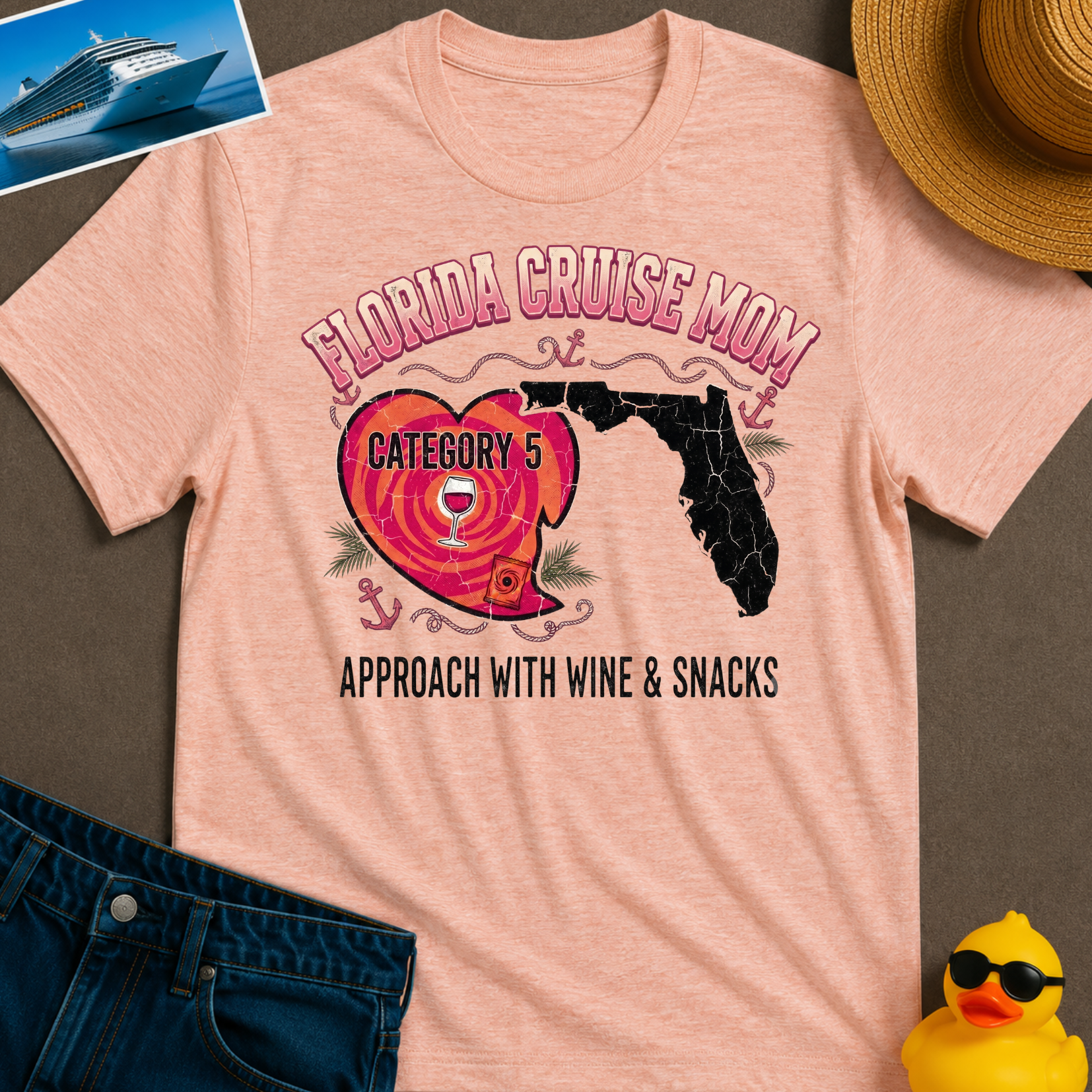 Florida Mom Approach with Wine Tee