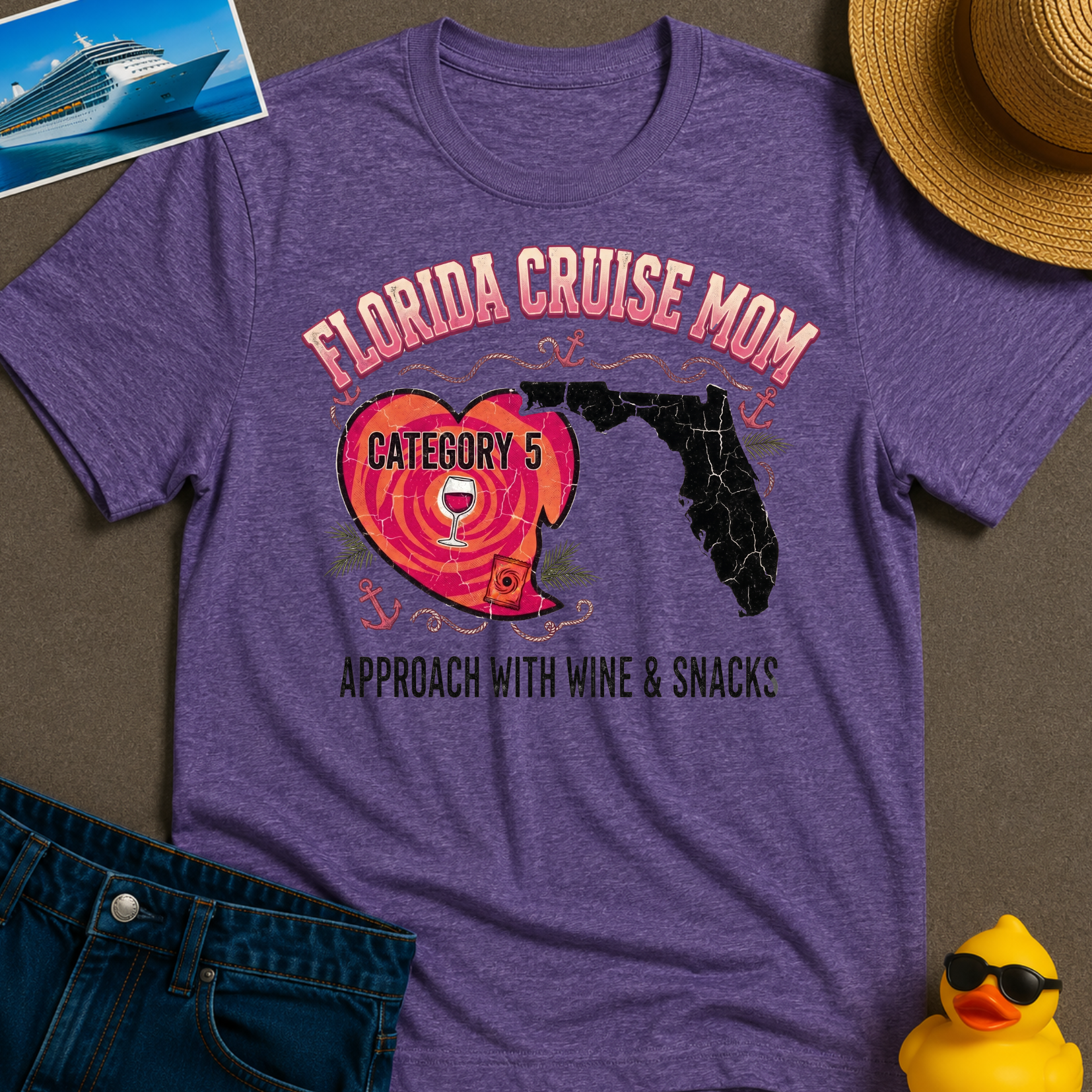 Florida Mom Approach with Wine Tee