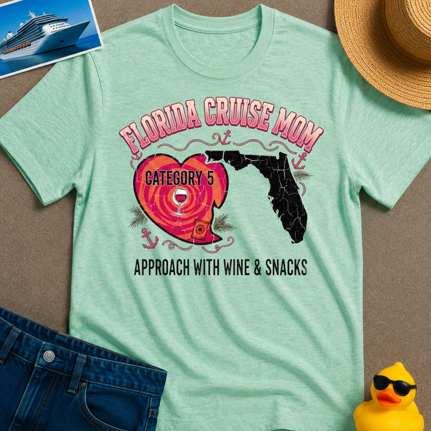Florida Mom Approach with Wine Tee