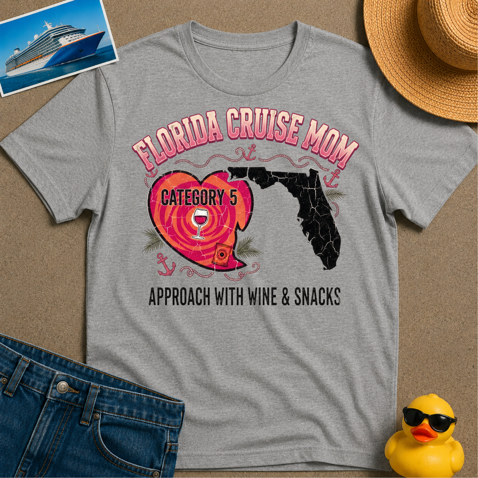 Florida Mom Approach with Wine Tee