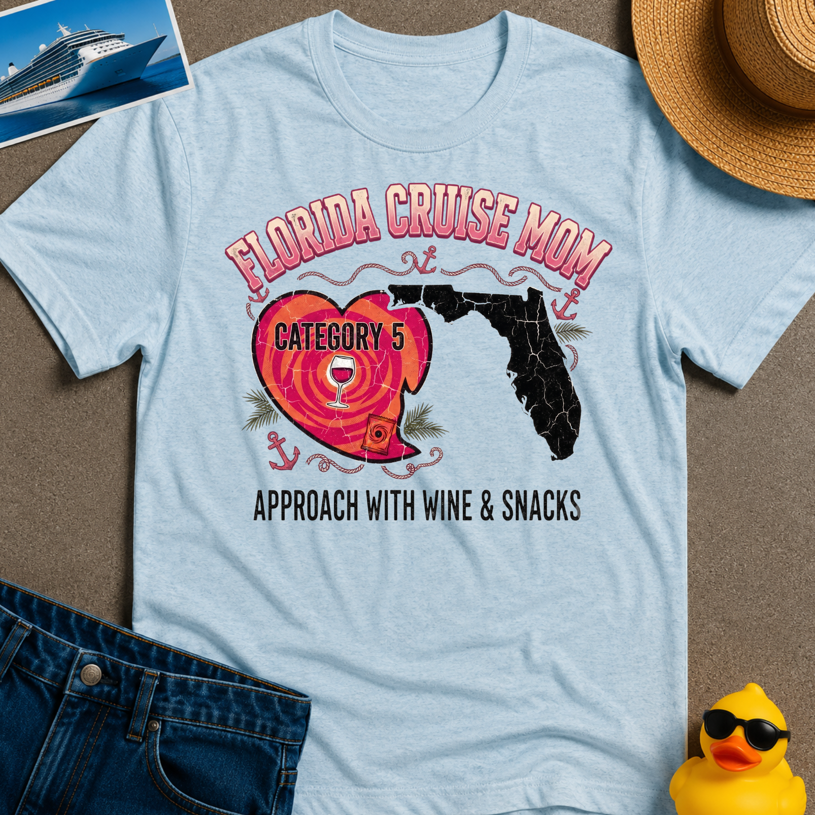 Florida Mom Approach with Wine Tee