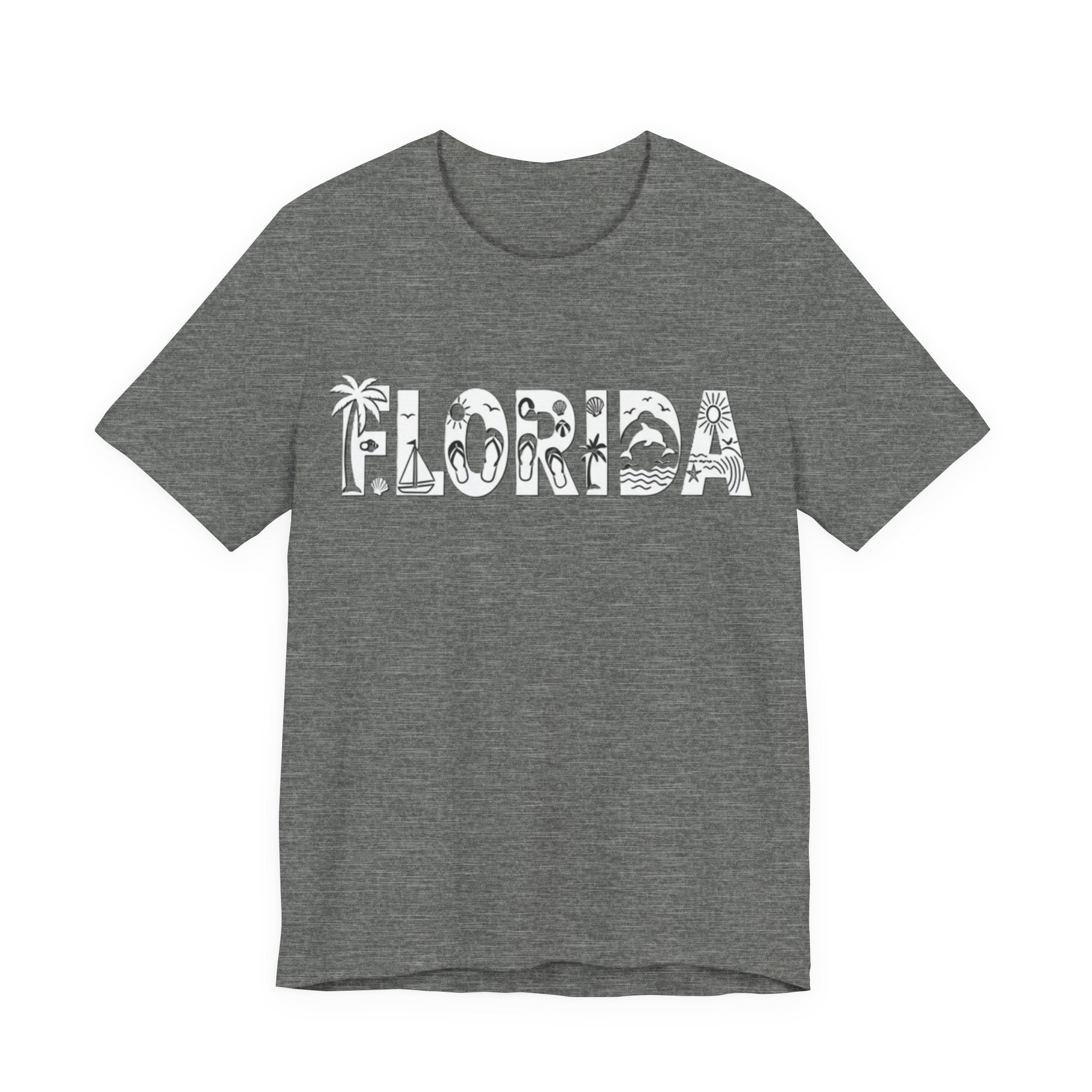 Palm Tree, Flip-Flop & Dolphin Design Tee