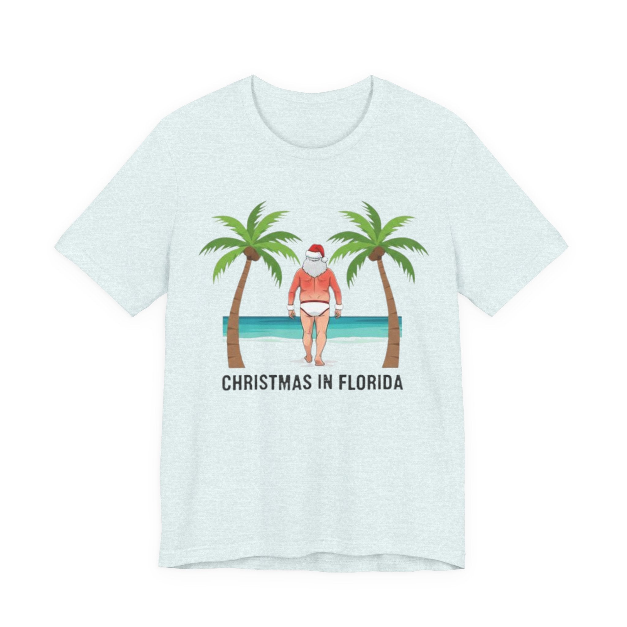 Santa on the beach sunburn Tee