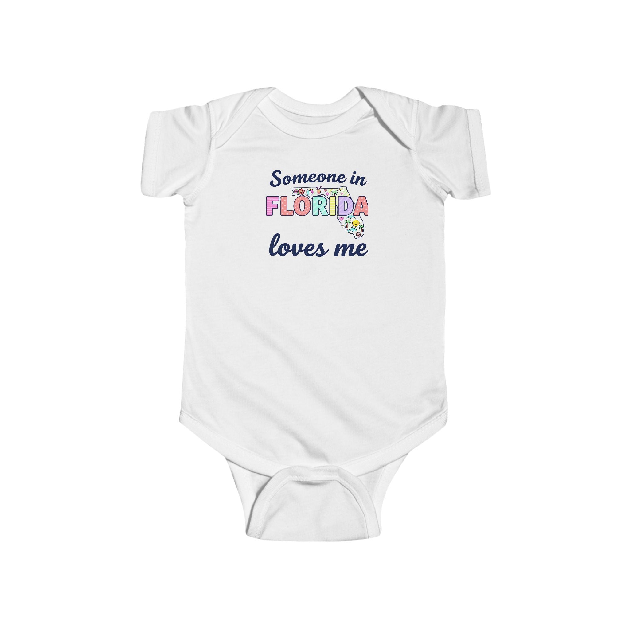 Florida Love Infant Bodysuit — "Someone in Florida Loves Me" Cute Baby Onesie