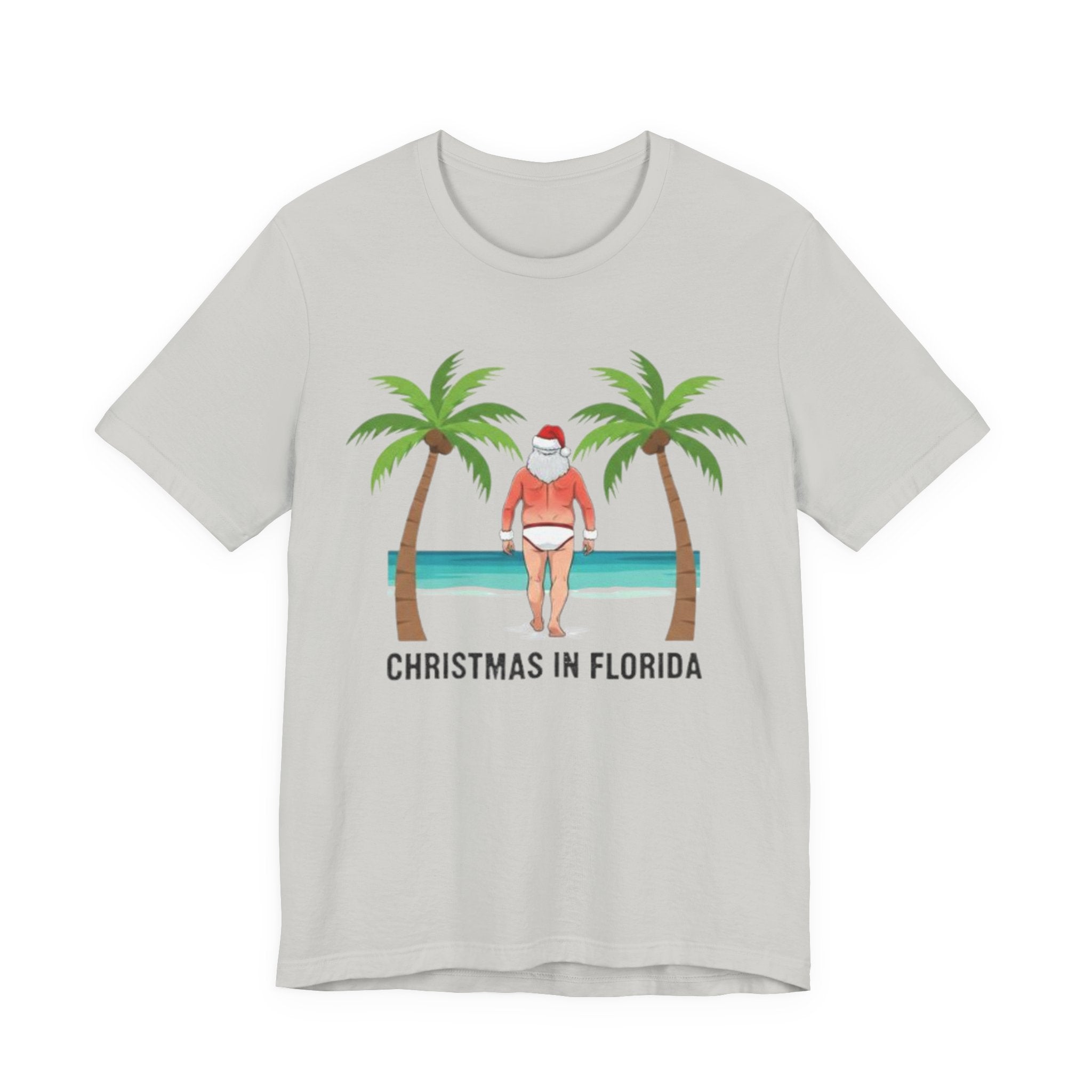 Santa on the beach sunburn Tee