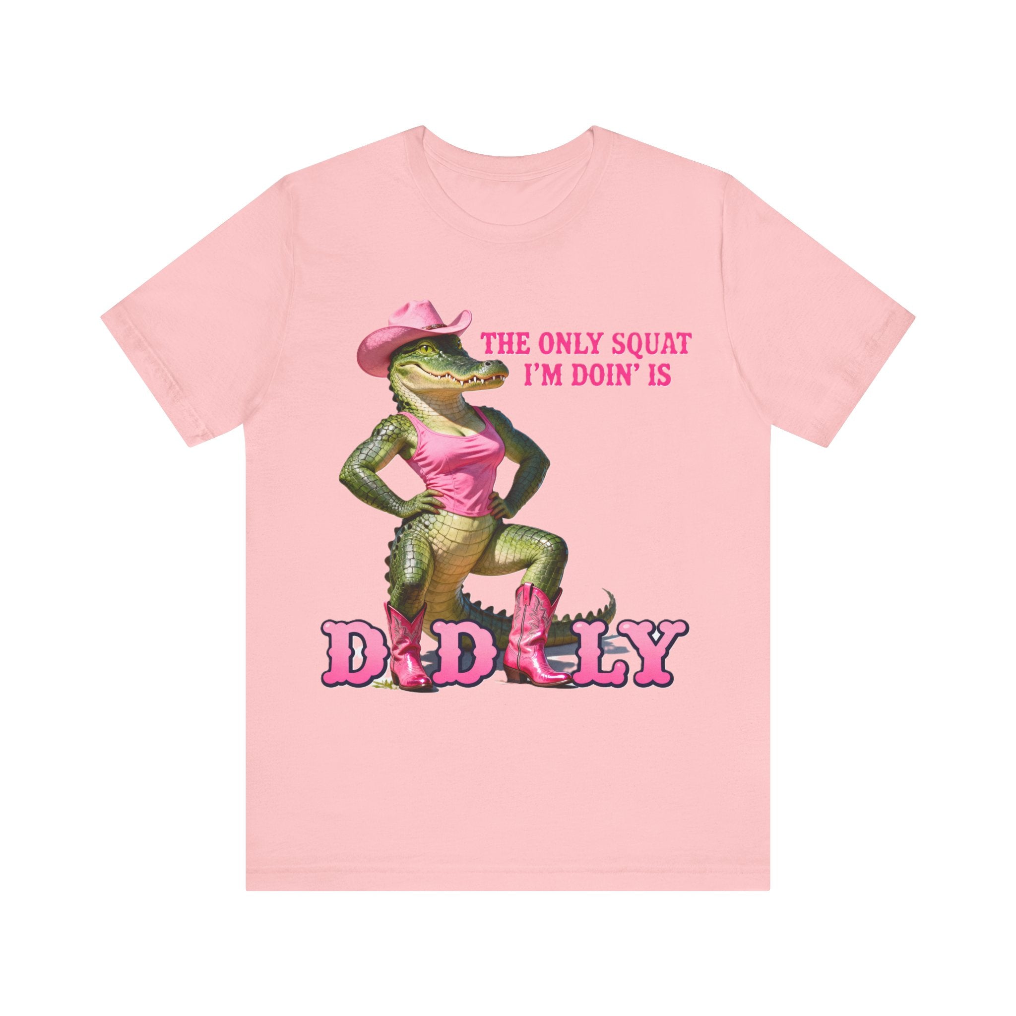 Funny Florida Gator Cowgirl Shirt – “The Only Squat I’m Doin’ Is Diddly” Tee | Southern Sass & Humor T-Shirt Please Note: (Sizes may run slightly small)