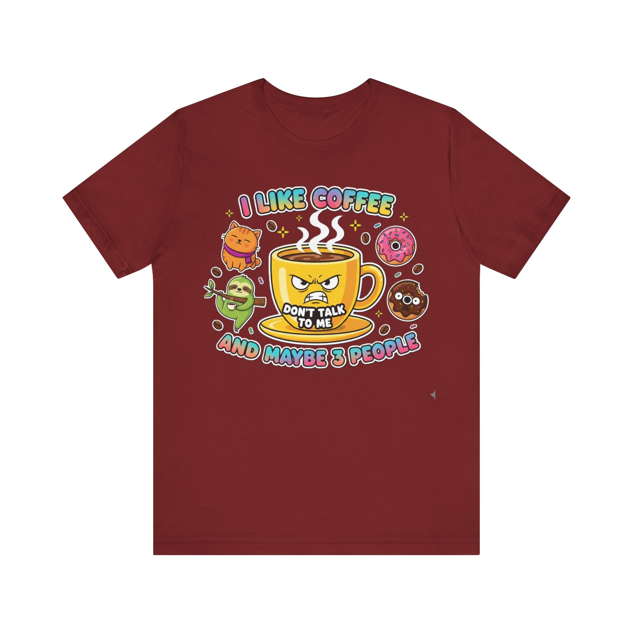 Funny Coffee T-Shirt – “I Like Coffee and Maybe 3 People”