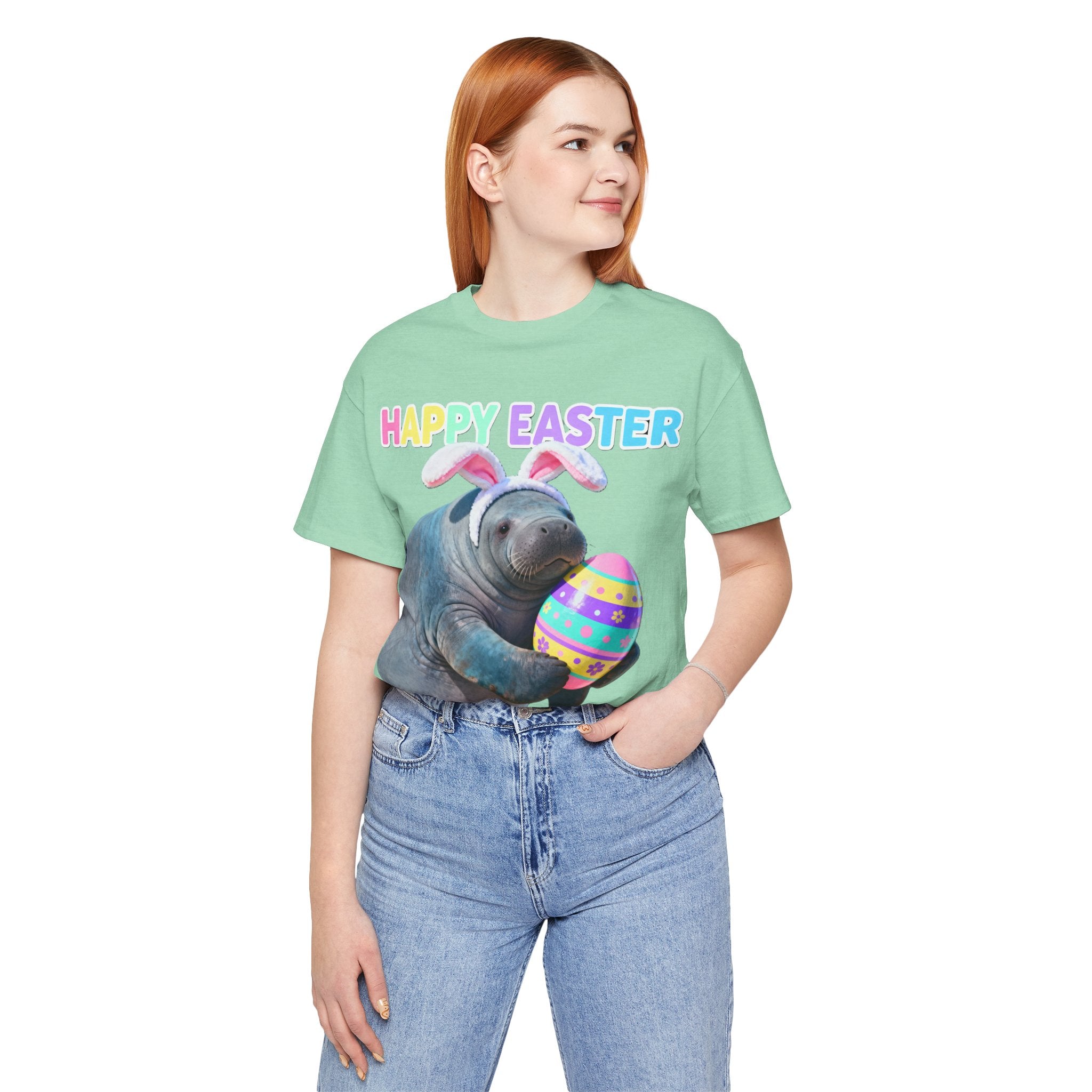 Happy Easter Manatee Shirt – Cute Florida Easter Tee