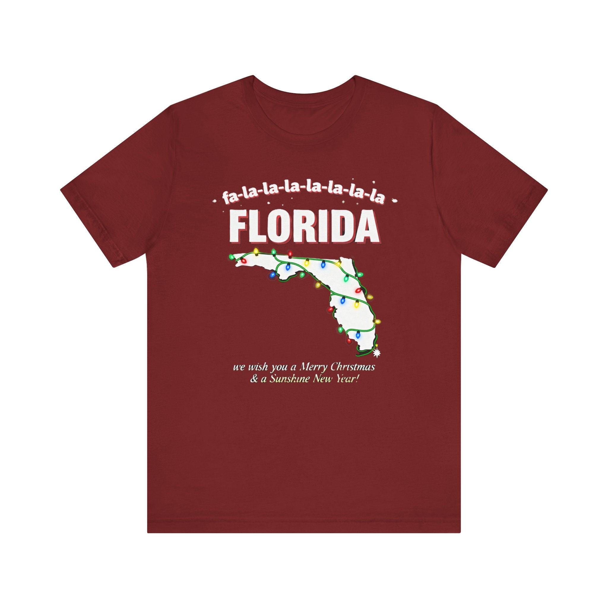 Fa La La La Florida Christmas Shirt – Funny Sunshine State Holiday Tee | Festive Lights & Palm Tree Humor T-Shirt Please Note: (Sizes may run slightly small)