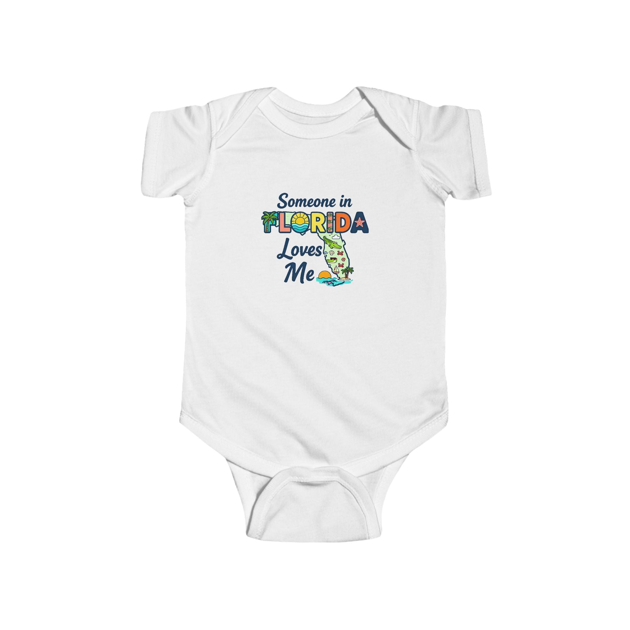 Florida Love Infant Bodysuit — "Someone in Florida Loves Me" Cute Baby Onesie