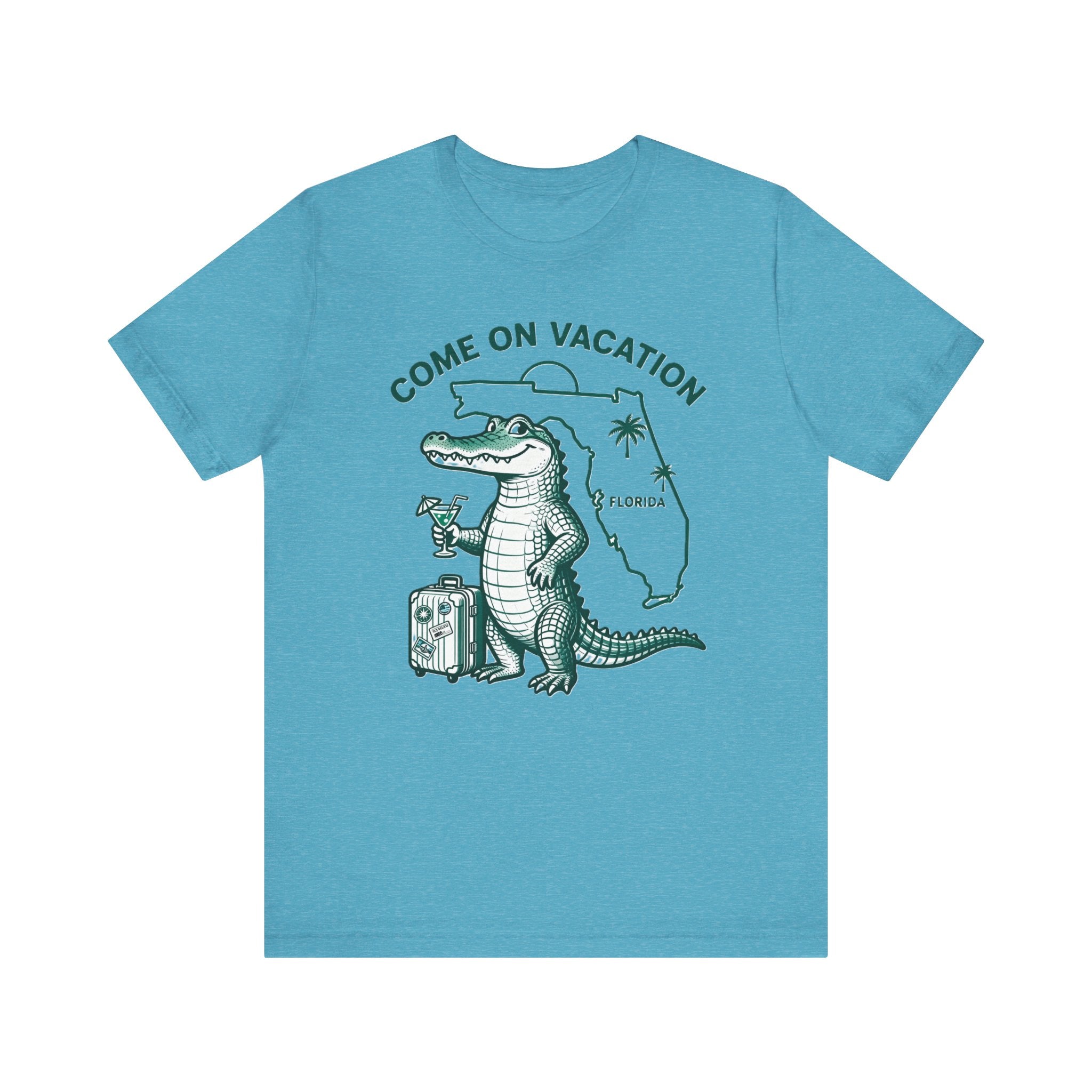 Come On Vacation Florida Gator Shirt – Funny Alligator Vacation Tee | Sunshine State Humor T-Shirt Please Note: (Sizes may run slightly small)