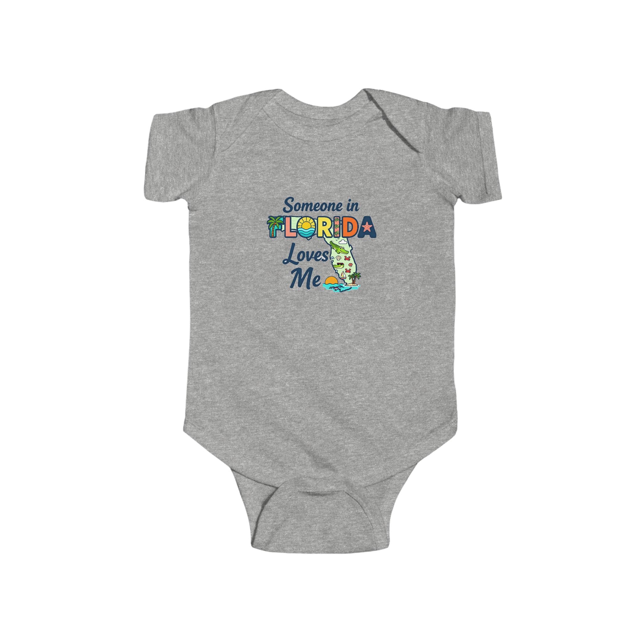 Florida Love Infant Bodysuit — "Someone in Florida Loves Me" Cute Baby Onesie