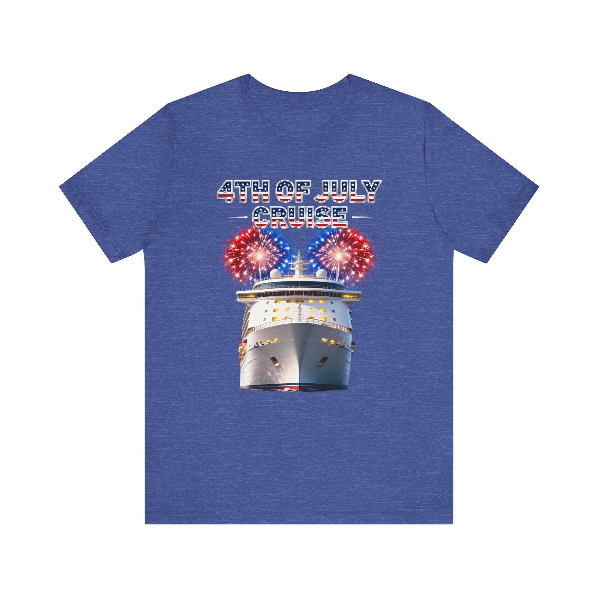4th of July Cruise Shirt – Patriotic Fireworks Cruise Tee | Funny USA Vacation T-Shirt for Cruise Lovers Please Note: (Sizes may run slightly small)
