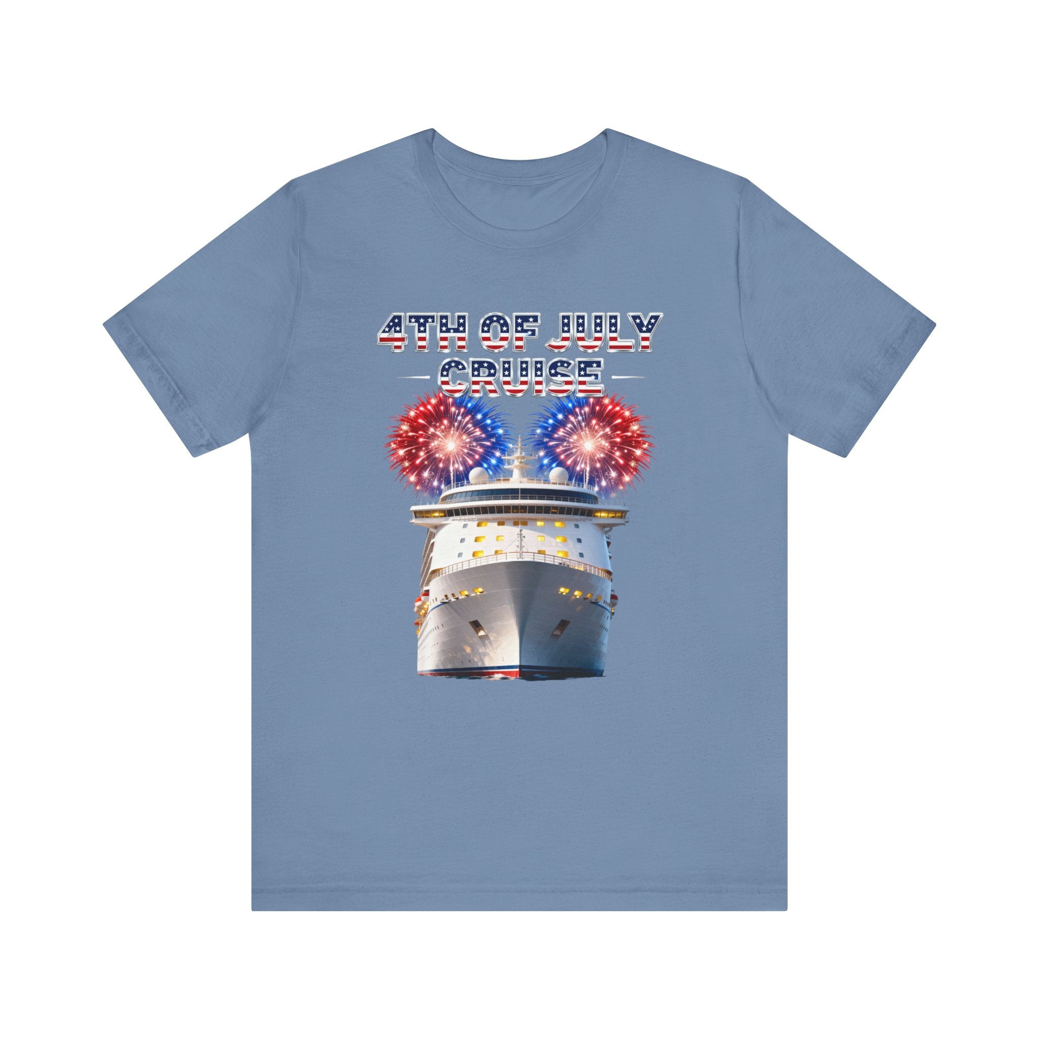 4th of July Cruise Shirt – Patriotic Fireworks Cruise Tee | Funny USA Vacation T-Shirt for Cruise Lovers Please Note: (Sizes may run slightly small)