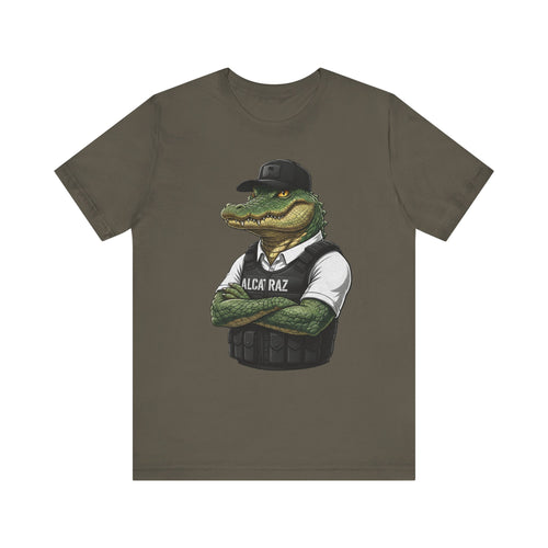 Alcatraz Gator Shirt – Cool Alligator Graphic Tee | Funny Florida Streetwear T-Shirt Please Note: (Sizes may run slightly small)