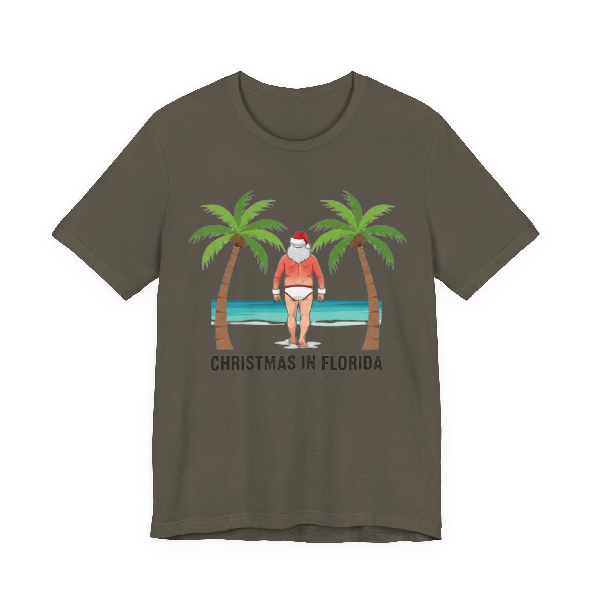 Santa on the beach sunburn Tee
