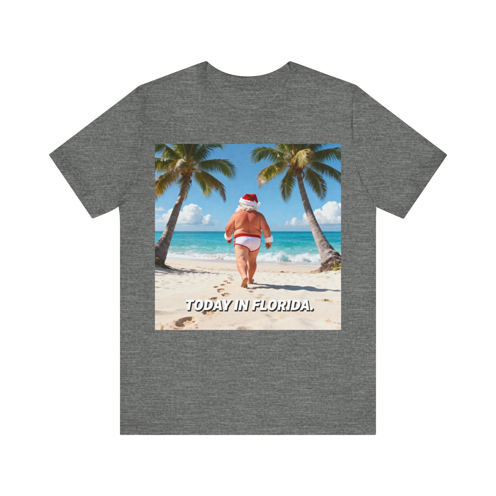 Funny Florida Christmas Shirt – Santa on the Beach “Today in Florida”