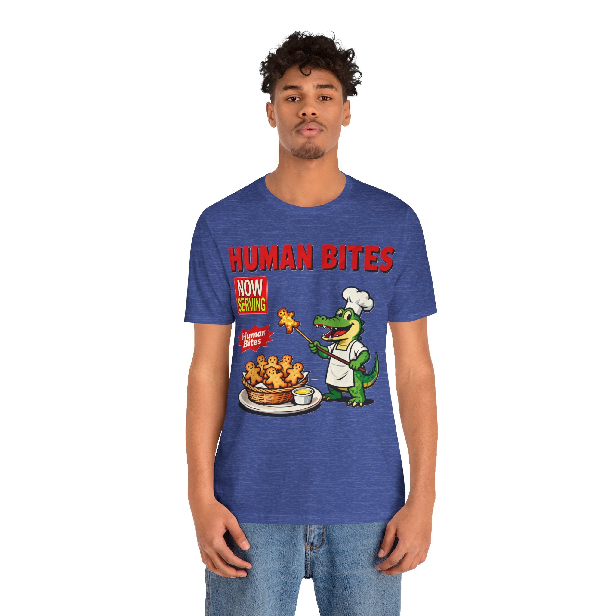 Florida Gator “Human Bites” Chef Tee – Funny Alligator Cooking