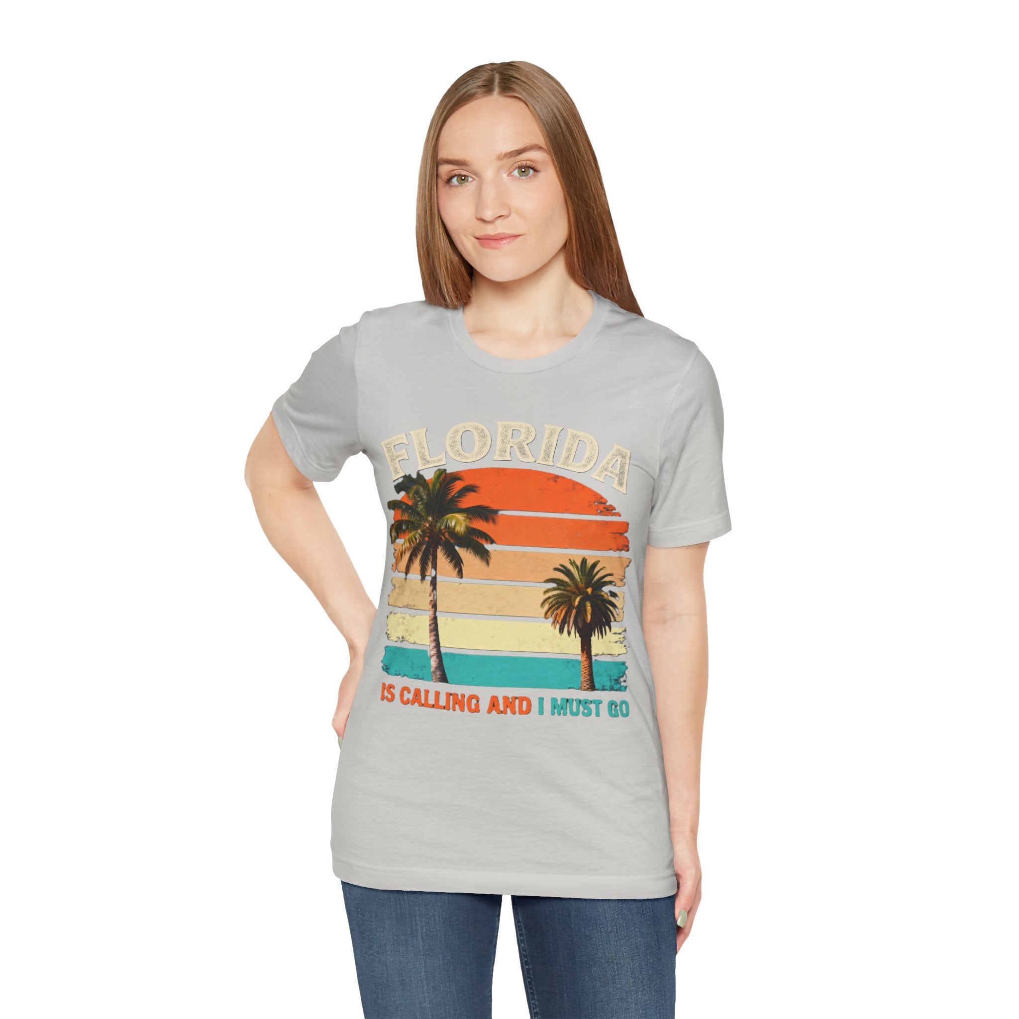 Florida Is Calling and I Must Go Shirt – Vintage Sunset Palm Tree Tee