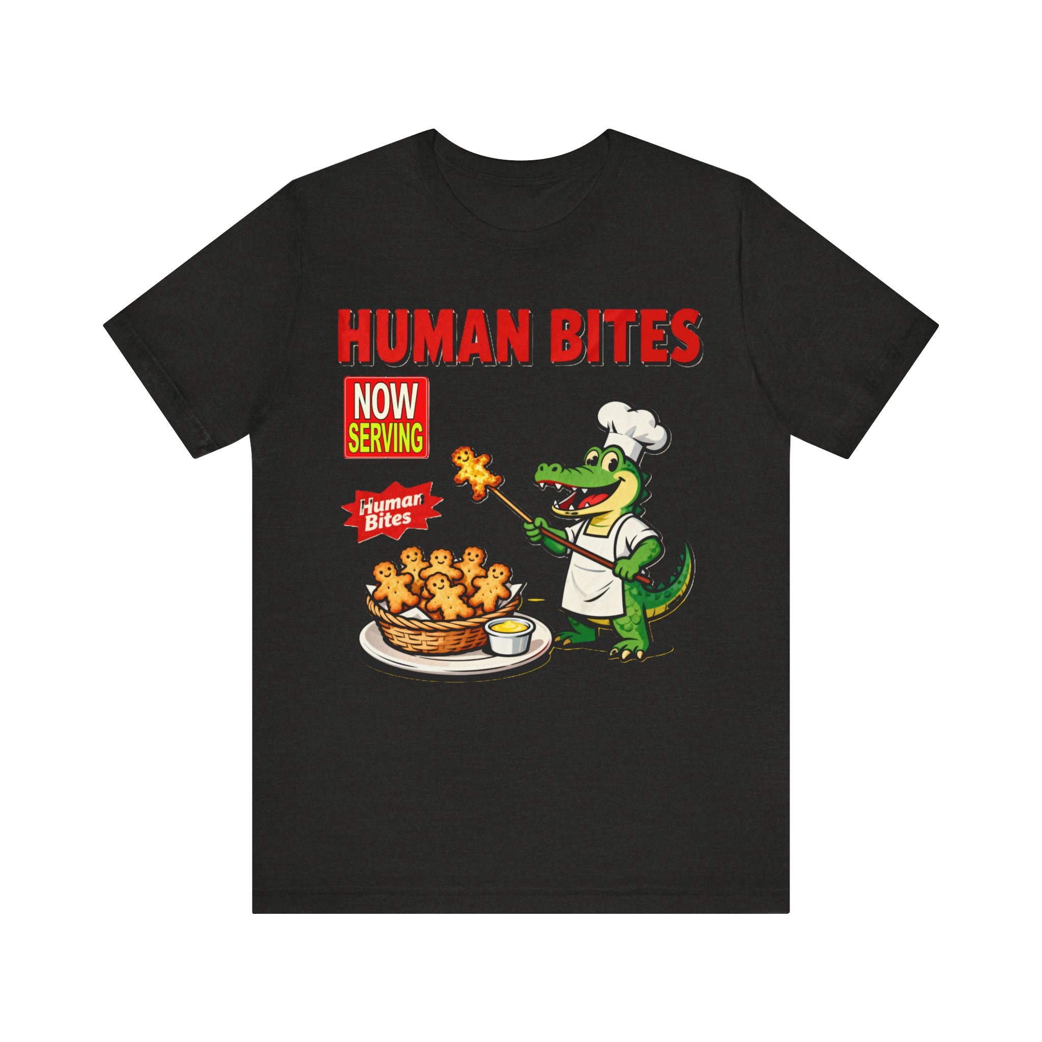 Florida Gator “Human Bites” Chef Tee – Funny Alligator Cooking