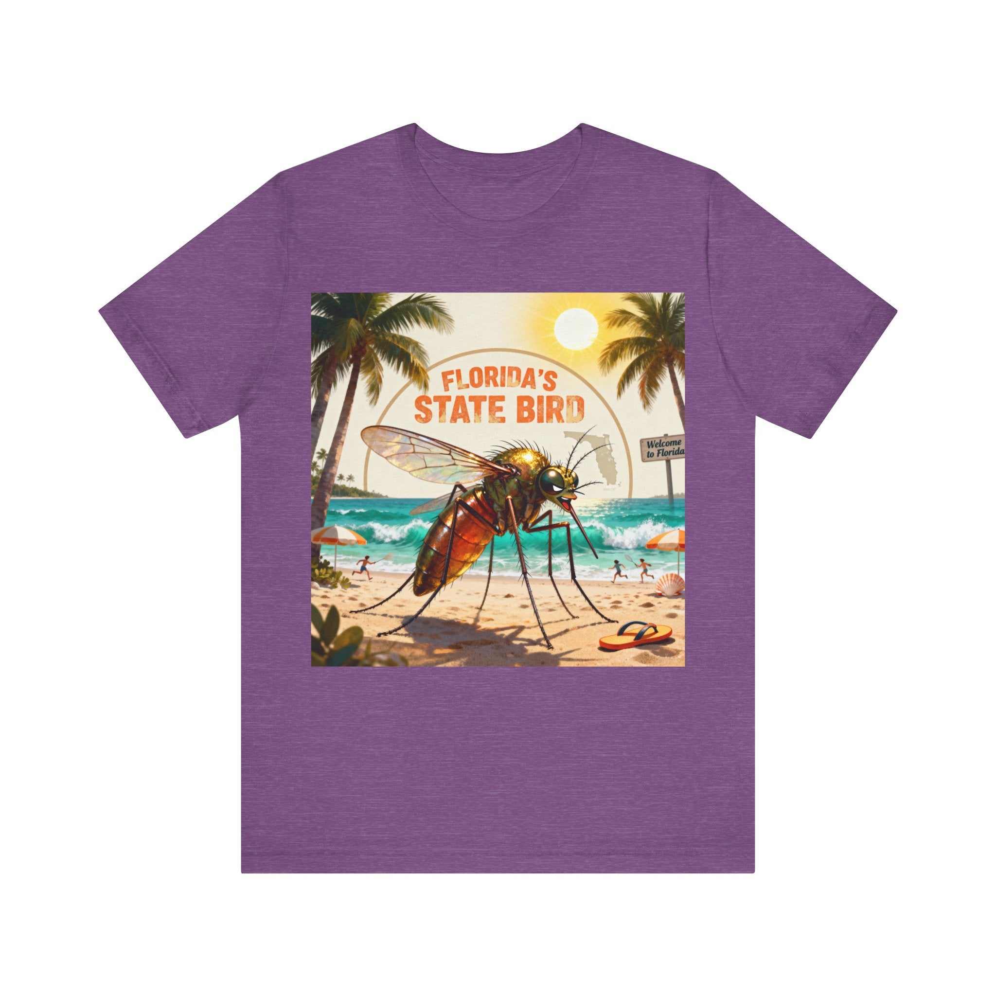 Florida’s State Bird T-Shirt – Funny Mosquito Beach Graphic Tee for Floridians & Tourists Please Note: (Sizes may run slightly small)