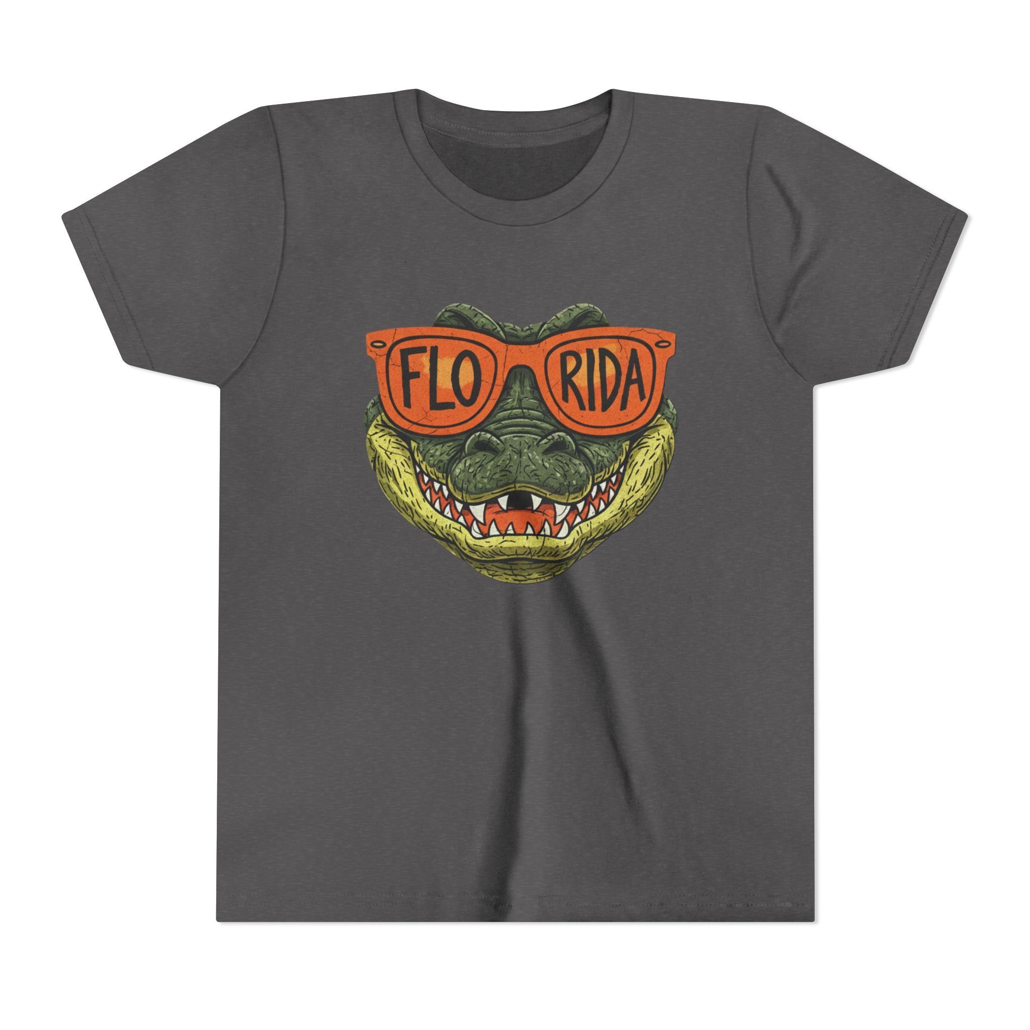 Florida Alligator Sunglasses Youth Tee – Cool Alligator Graphic Kids T-Shirt