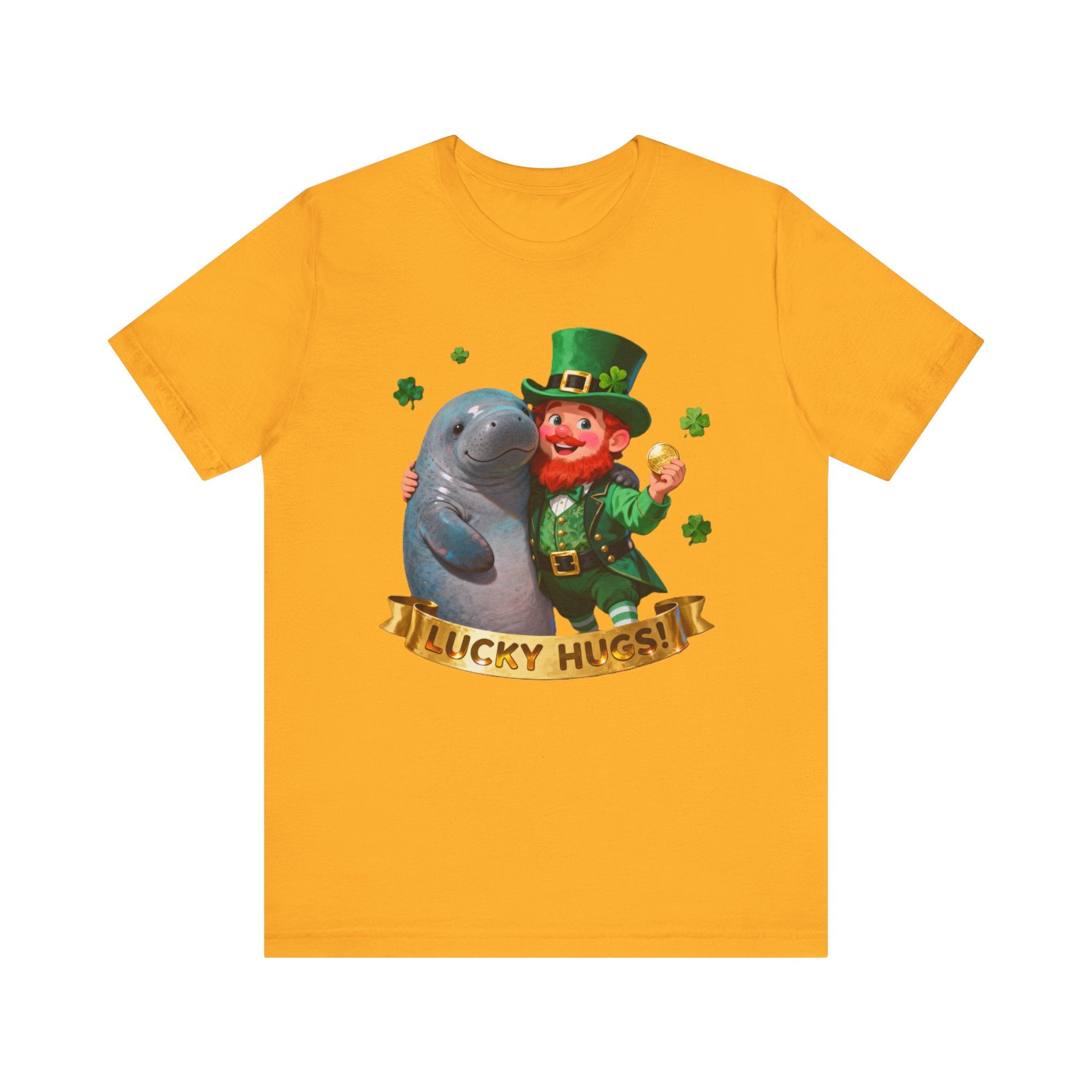 Lucky Hugs Shirt – Funny St. Patrick’s Day Manatee & Leprechaun Tee | Cute Irish Florida T-Shirt Please Note: (Sizes may run slightly small)