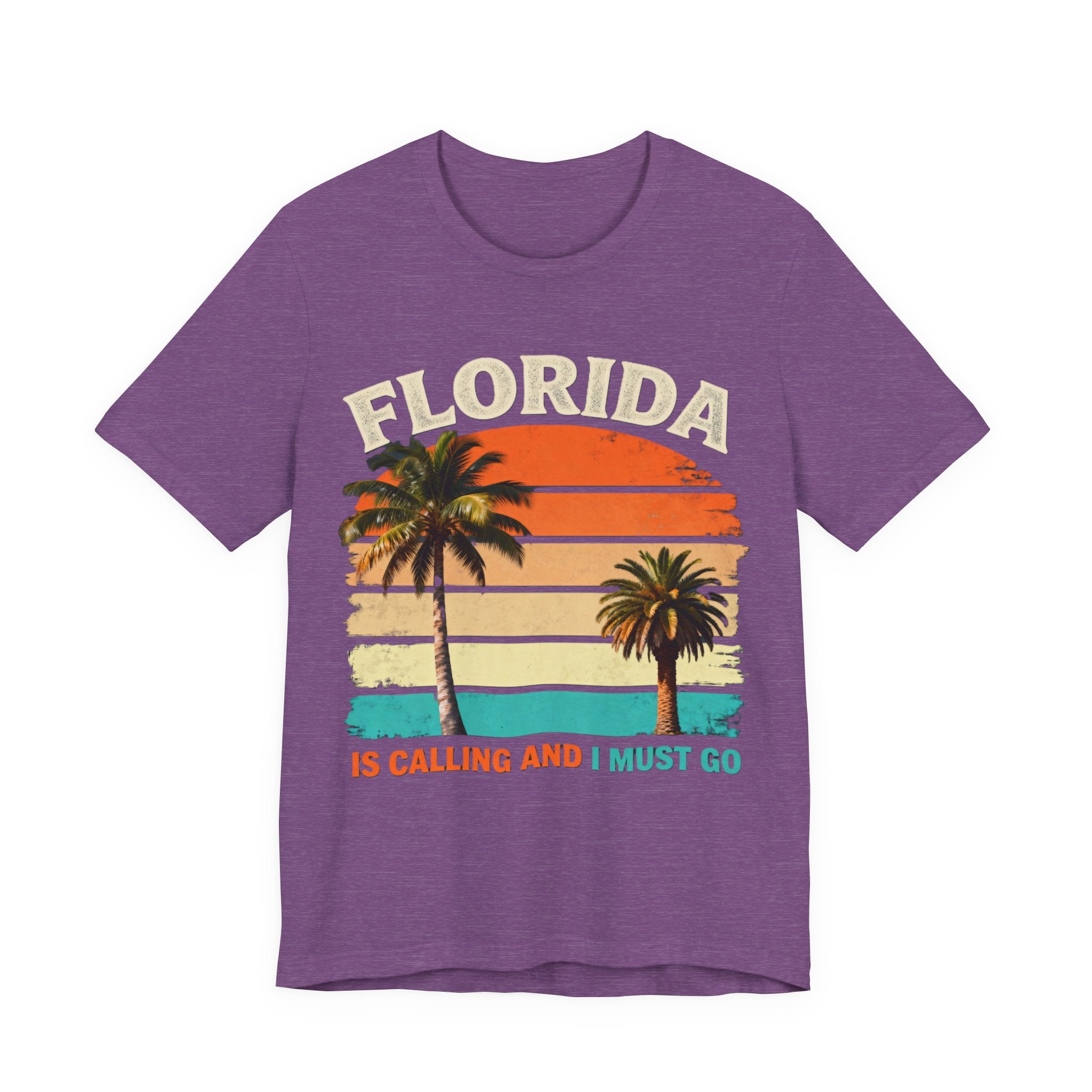 Florida Is Calling and I Must Go Shirt – Vintage Sunset Palm Tree Tee