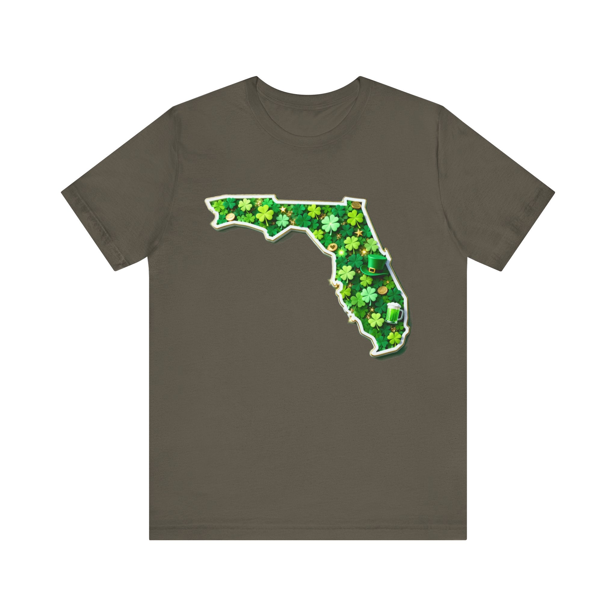 Florida St. Patrick’s Day Shirt – Lucky Shamrock State Tee | Funny Green Irish Holiday T-Shirt Please Note: (Sizes may run slightly small)