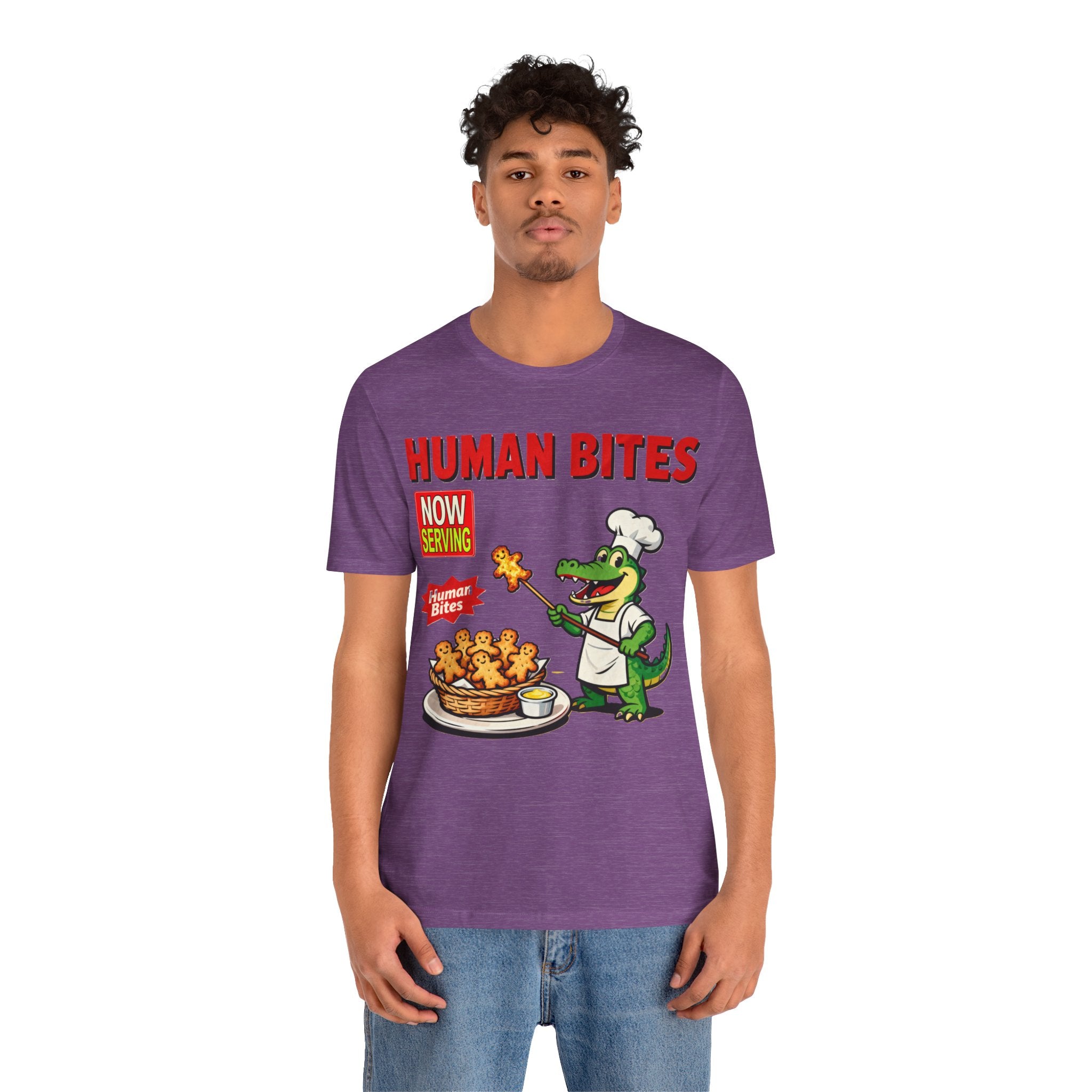 Florida Gator “Human Bites” Chef Tee – Funny Alligator Cooking