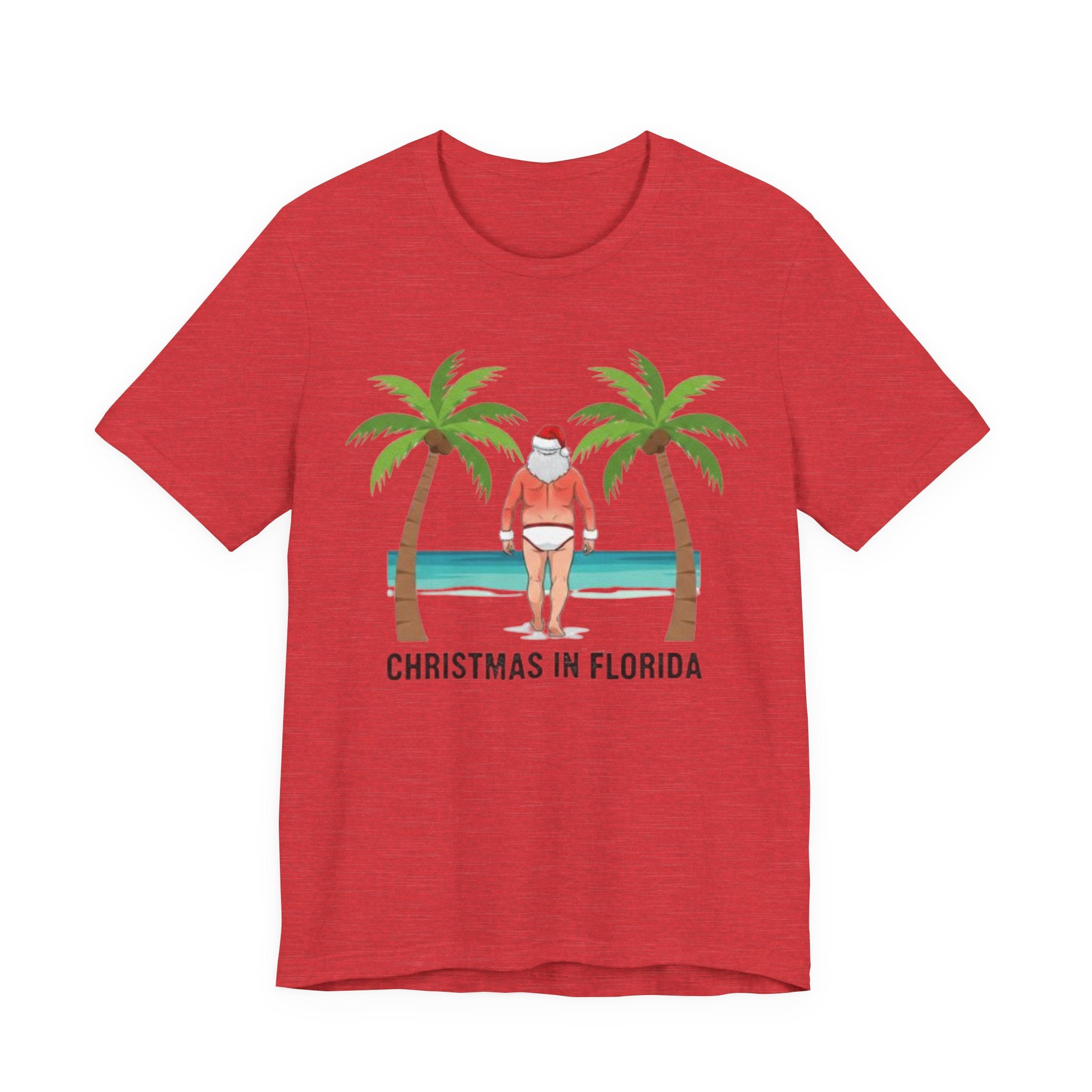 Santa on the beach sunburn Tee