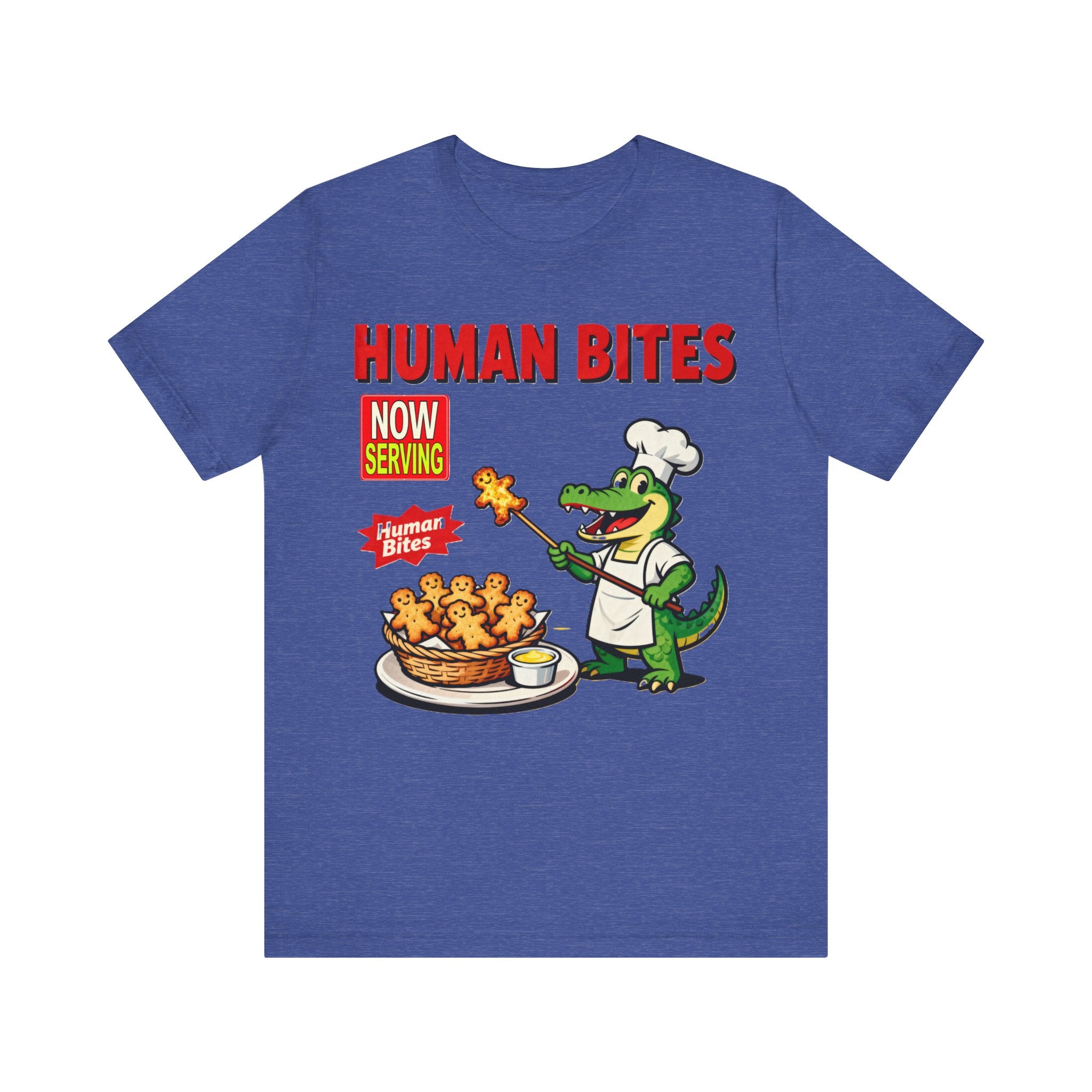 Florida Gator “Human Bites” Chef Tee – Funny Alligator Cooking