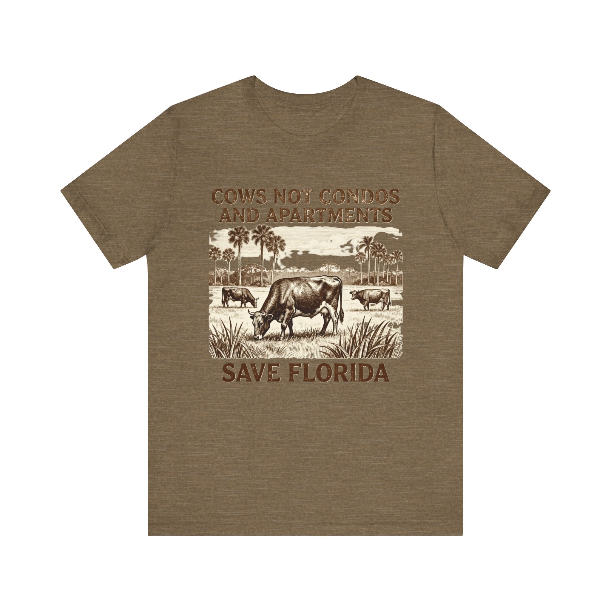 Cows Not Condos Shirt – Save Florida Farm Life Tee | Rural Conservation & Florida Pride T-Shirt Please Note: (Sizes may run slightly small)