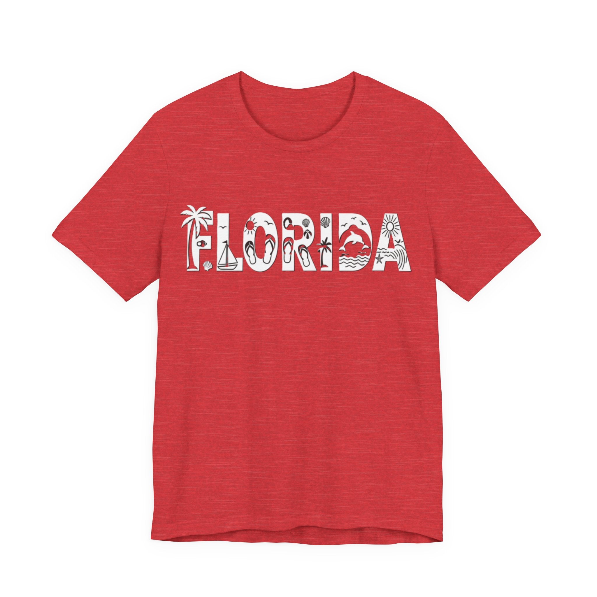 Palm Tree, Flip-Flop & Dolphin Design Tee
