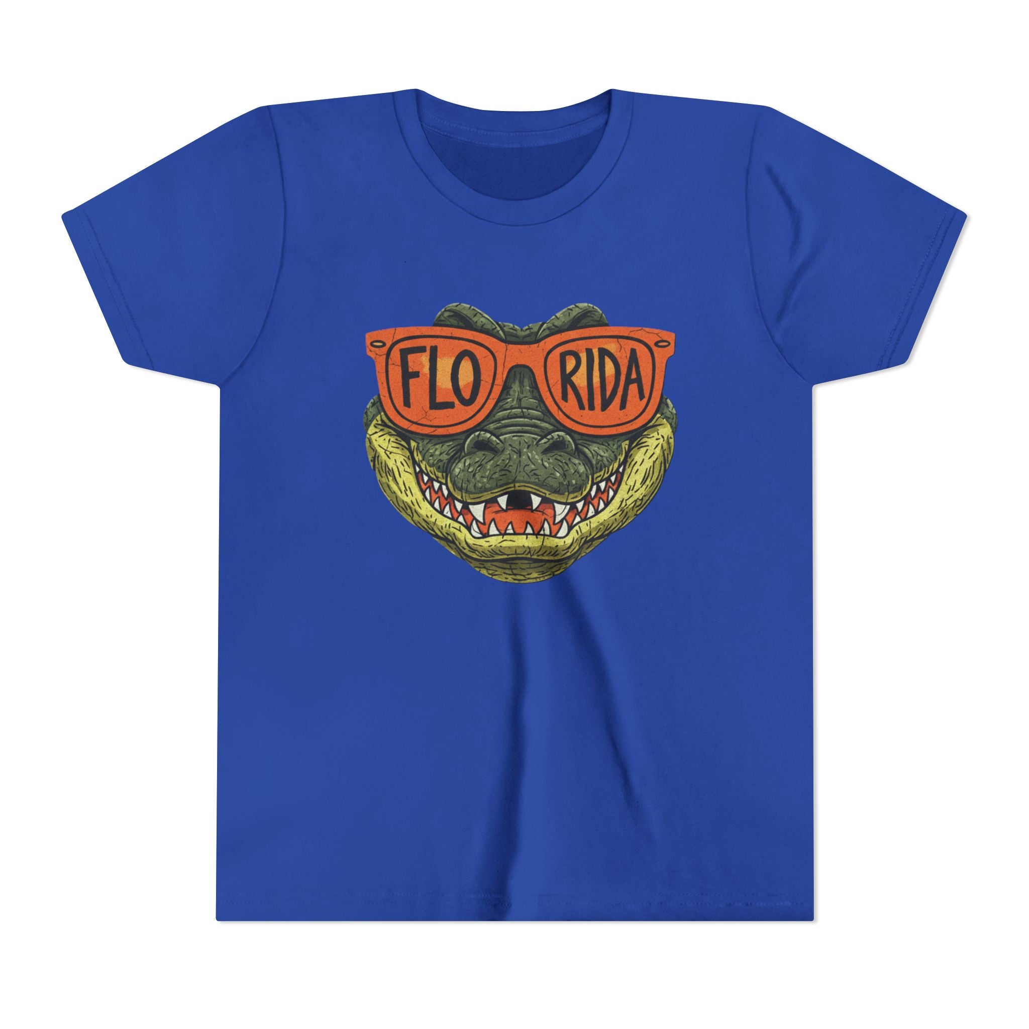 Florida Alligator Sunglasses Youth Tee – Cool Alligator Graphic Kids T-Shirt